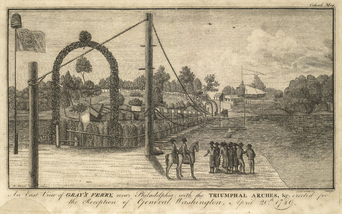George Washington crossing at Gray’s Ferry, circa 1789