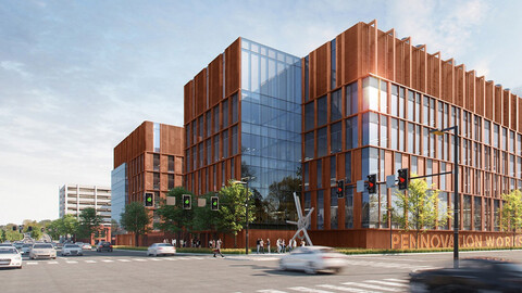 Rendering of the planned new life sciences development on the Pennovation Works site