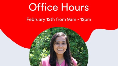 February ofifce hours with Bahavana Mohanraj, PhD