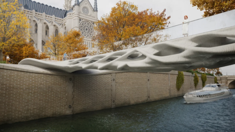 Diamanti commissioned a series of digital renderings, pictured, to visualize the structure in the real world.