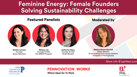 Feminine Energy: Female Founders Solving Sustainability Challenges recap graphic