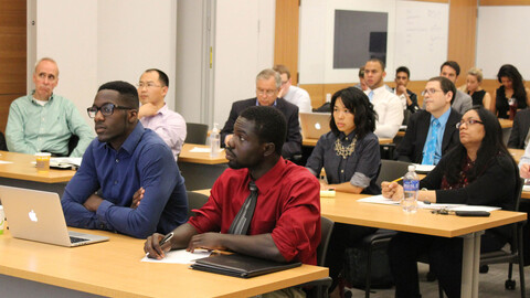 Students gathered for the presence audit