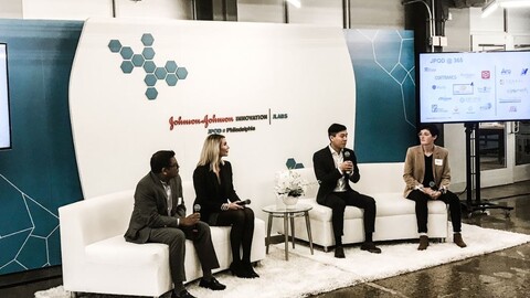 Image of a presentation at JPOD hub at Pennovation Center