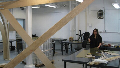 Penn graduate architecture students use this studio space to design and construct