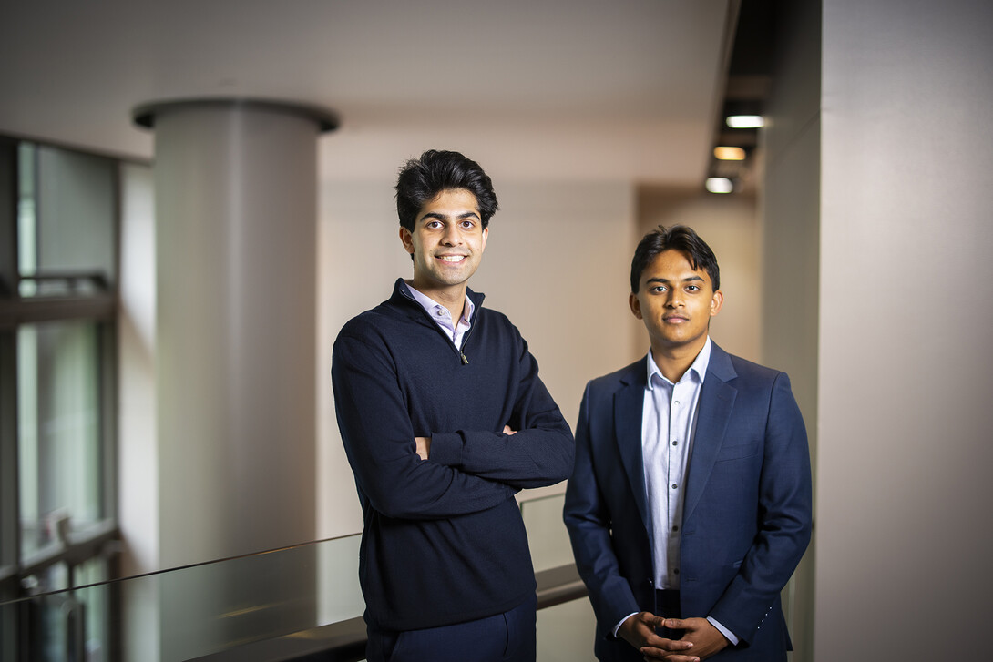 Yash Dhir (left) and Rahul Nambiar (right) Jochi founders and winners of the 2024 President’s Innovation Prize