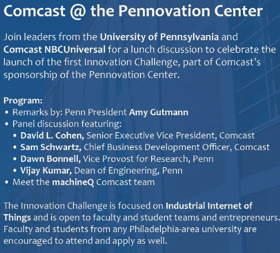 Comcast @ the Pennovation Center Header Image