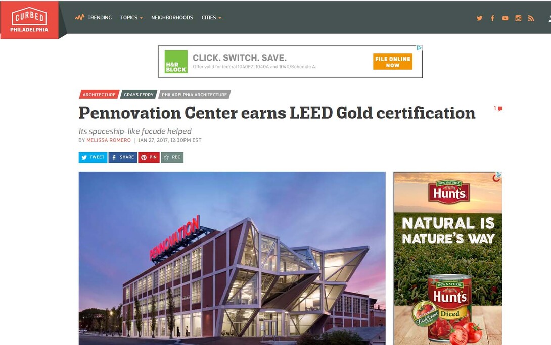 Pennovation Center Earns LEED Gold header