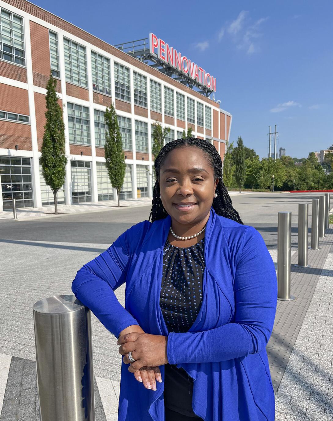 Denita Henderson, Managing Director outside the Pennovation Center