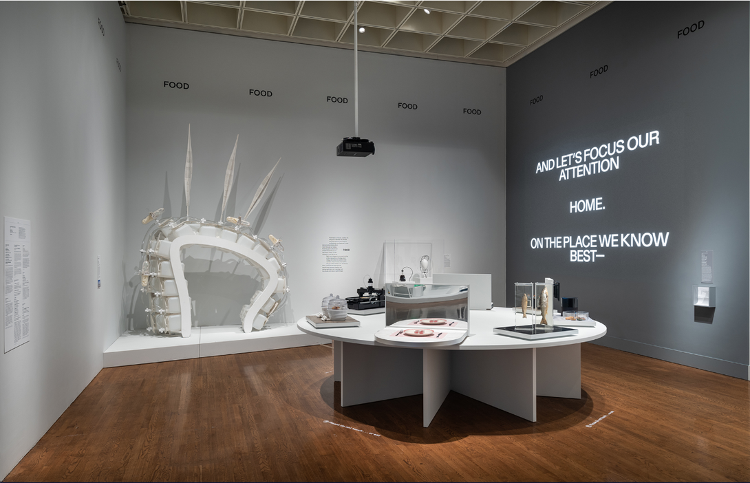 installation in the “Designs for Different Futures” exhibition at the Phila Museum of Art
