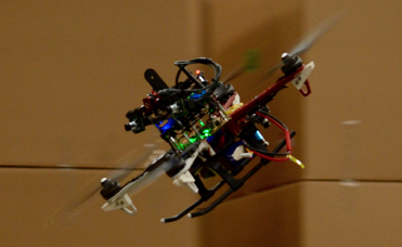 Drone flying for the International Symposium on Aerial Robotics Reception