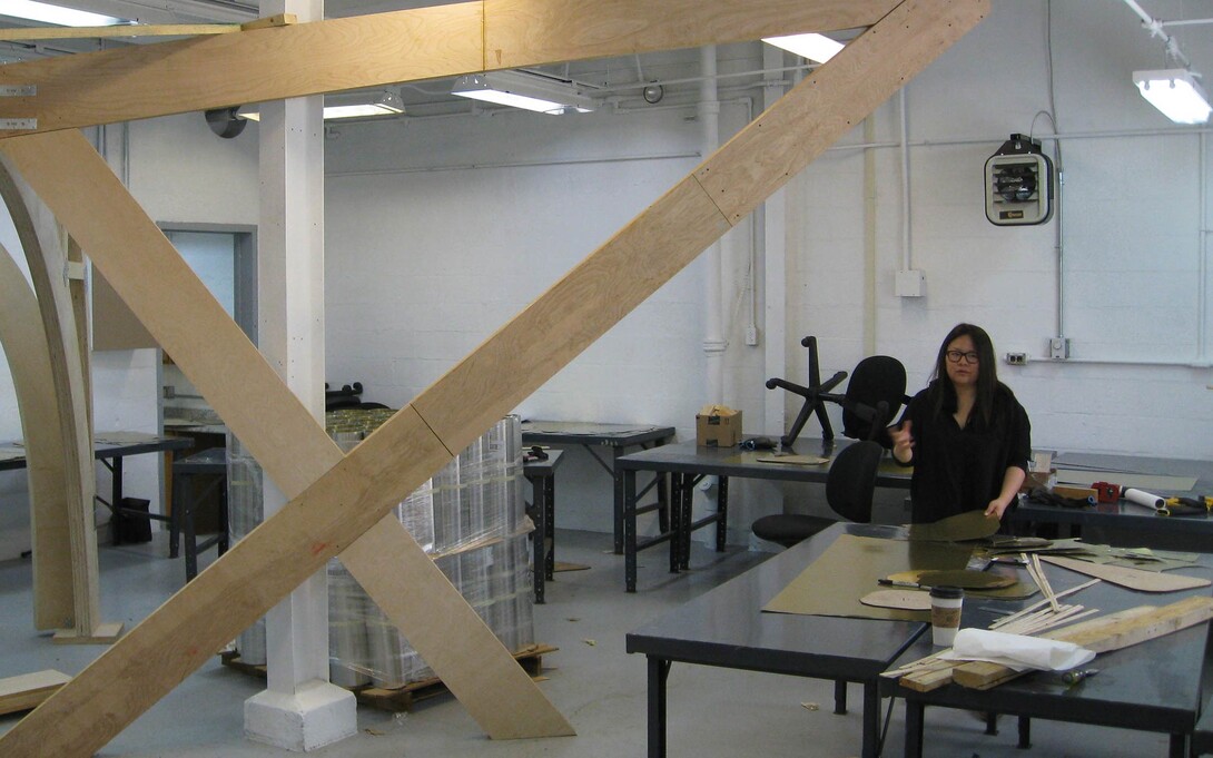 Penn graduate architecture students use this studio space to design and construct