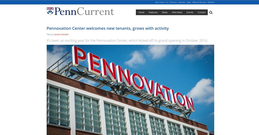 Pennovation Center Welcomes New Tenants, Grows With Activity ...