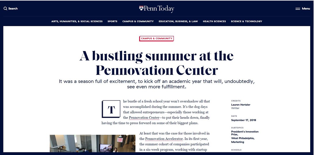 A Bustling Summer At The Pennovation Center | Pennovation Works