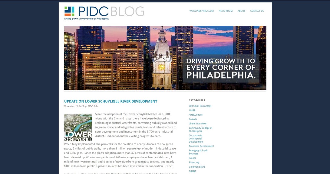 screen shot from PIDC newsletter