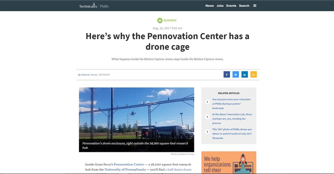 screen shot technically philly article